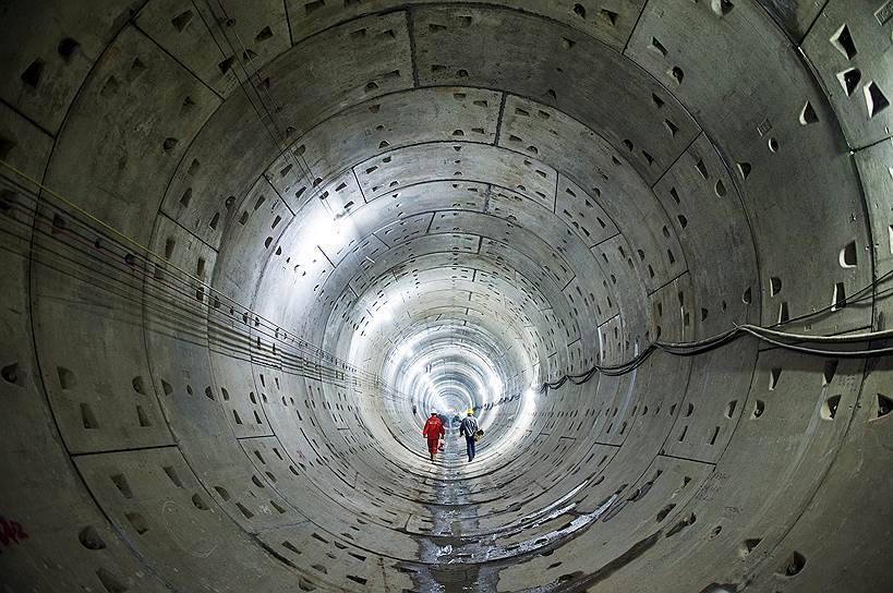 Чанша, Китай. Строящийся тоннель метро