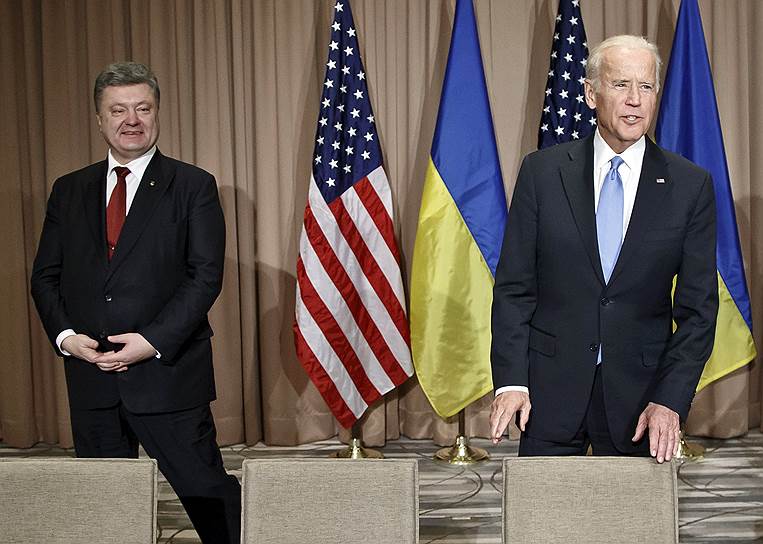 Президент Украины Петр Порошенко и вице-президент США Джозеф Байден