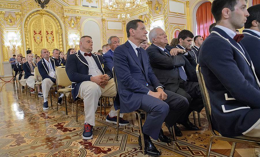 Члены олимпийской сборной России на встрече с Владимиром Путиным в Кремле