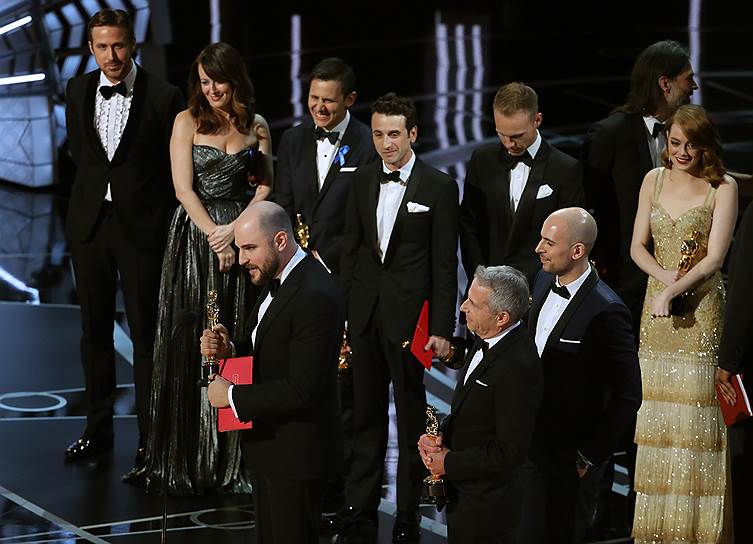 Команда «Ла-Ла Ленд», которой ошибочно вручили «Оскар» в номинации «Лучший фильм»