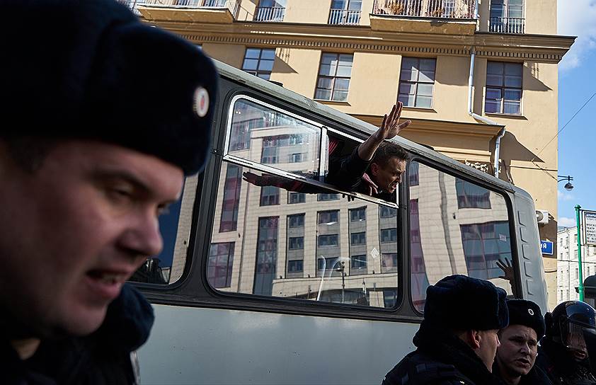 Москва. Задержания политика Алексея Навального