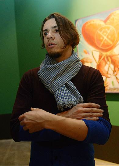 Художник Егор Кошелев во время открытия его выставки Palazzo Koshelev в Центре современного искусства «Винзавод»