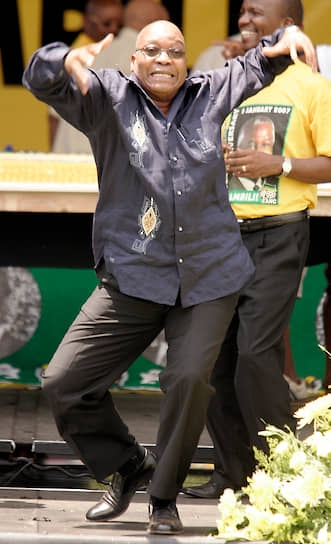 Экс-президент ЮАР Джейкоб Зума на праздновании юбилея партии «Африканский национальный конгресс»