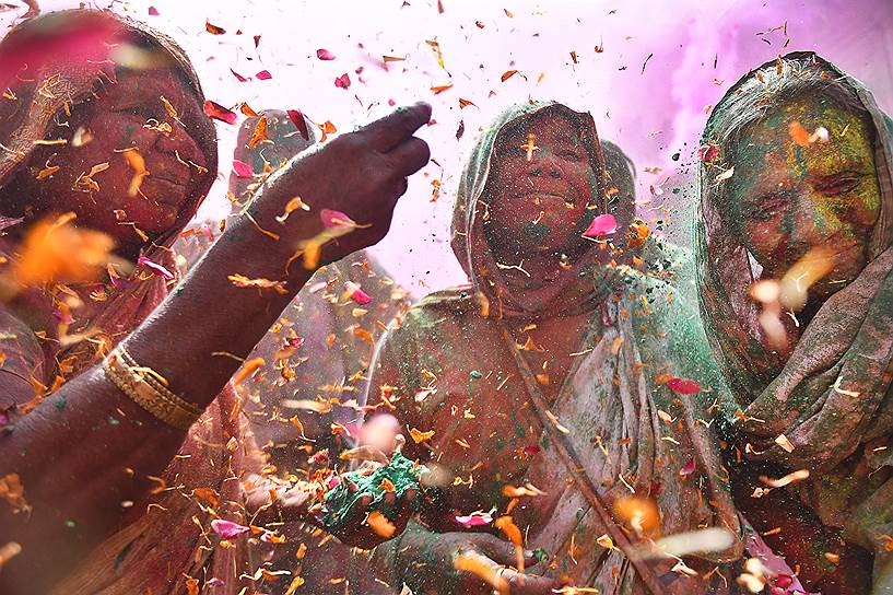 Шаши Шекхар Кашьяп, Индия. Вдовы на празднике красок &lt;br>

Вдовы на фестивале красок Холи в храме Гопинат в Бриндабане, штат Уттар-Прадеш, Индия