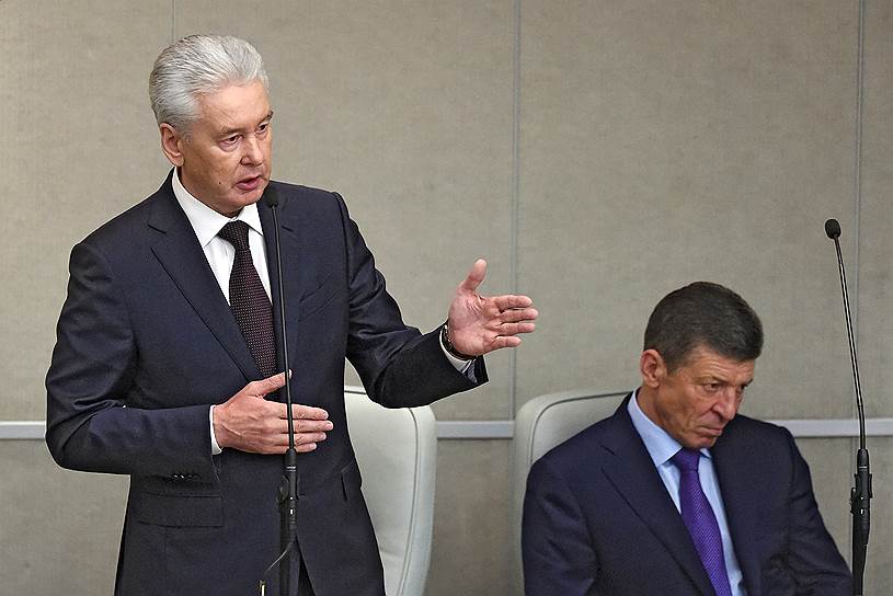 Мэр Москвы Сергей Собянин и заместитель председателя правительства России Дмитрий Козак