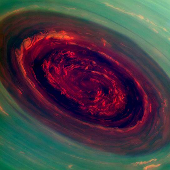 Вихрь в северной полярной части Сатурна