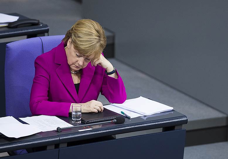 Канцлер Германии Ангела Меркель в Бундестаге, 2014 год