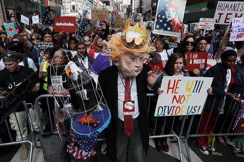 Нью-Йорк. Акция протеста под лозунгом «Я тоже мусульманин» 