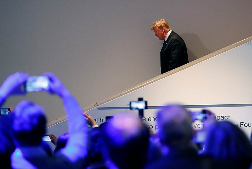 Президент США Дональд Трамп после ряда встреч в рамках форума