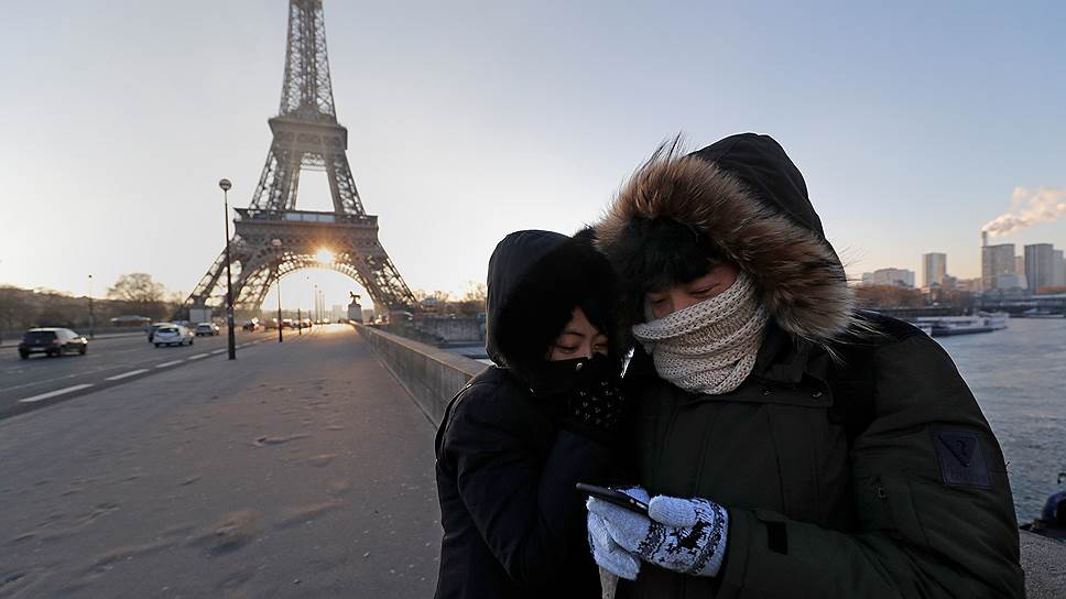Как Франция страдает от сибирского холодного фронта