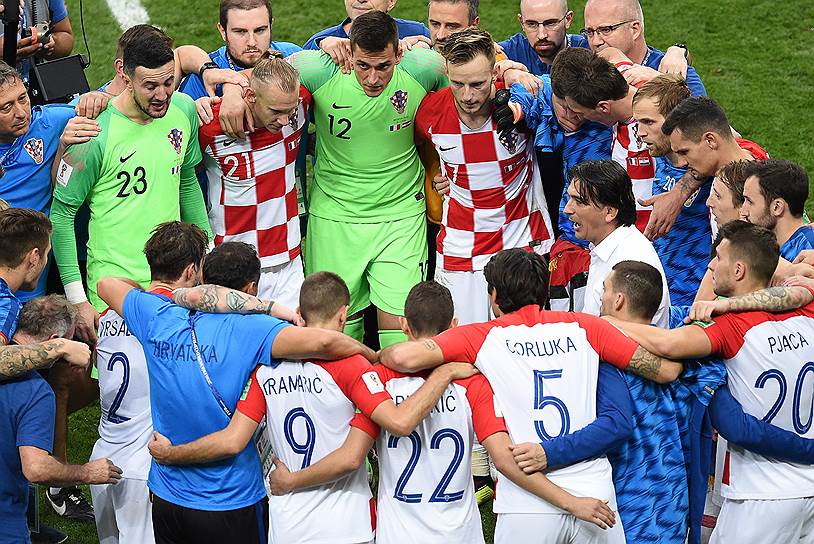 Игроки сборной Хорватии после матча