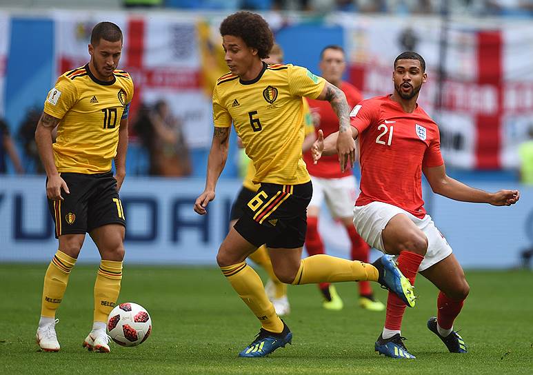 Слева направо: Эден Азар, Аксель Витсель и Рубен Лофтус-Чик