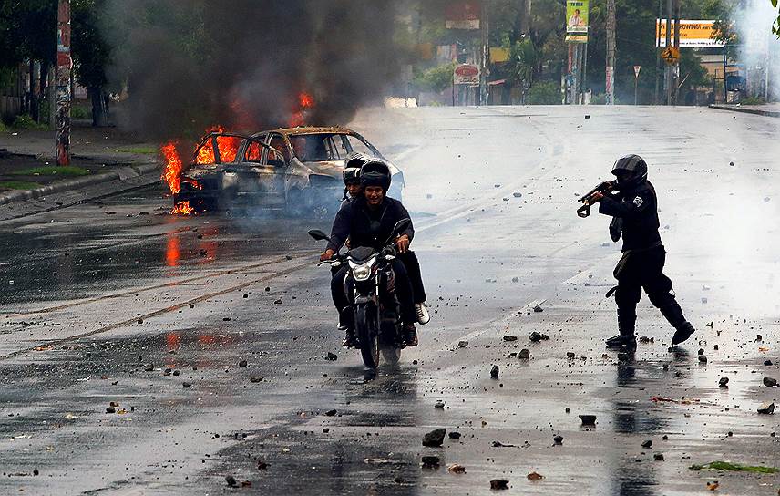 Манагуа, Никарагуа. Акции протеста против политики правительства и президента Даниэля Ортеги