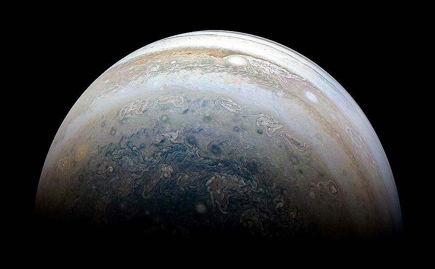 Фотография Юпитера, сделанная космическим аппаратом «Юнона»