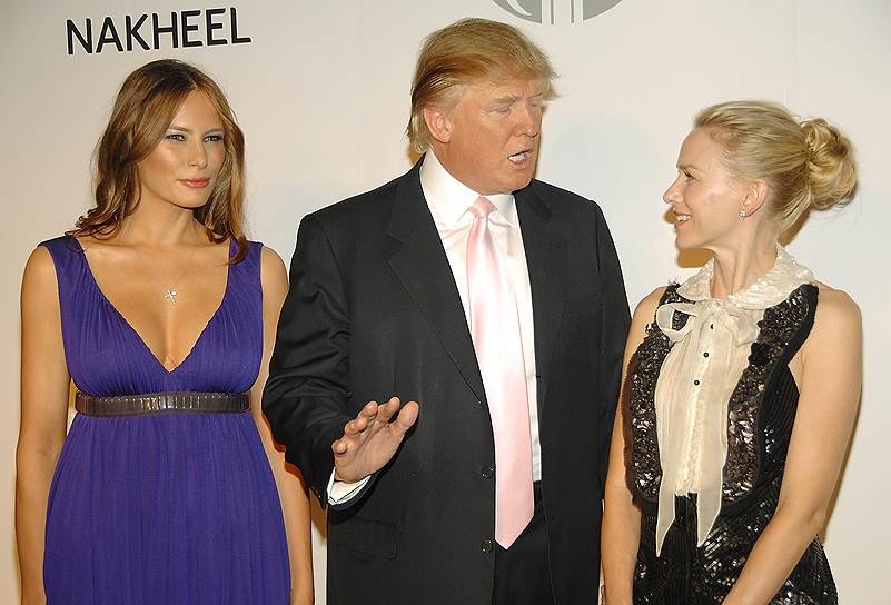 В 2008 году актриса встретилась с Дональдом и Меланией  Трамп (на фото) на презентации отеля и бизнес-центра будущего президента