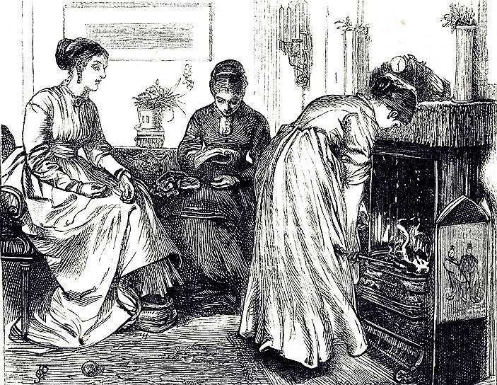 Разжигание угольного отопления было одной из главных обязанностей английских служанок