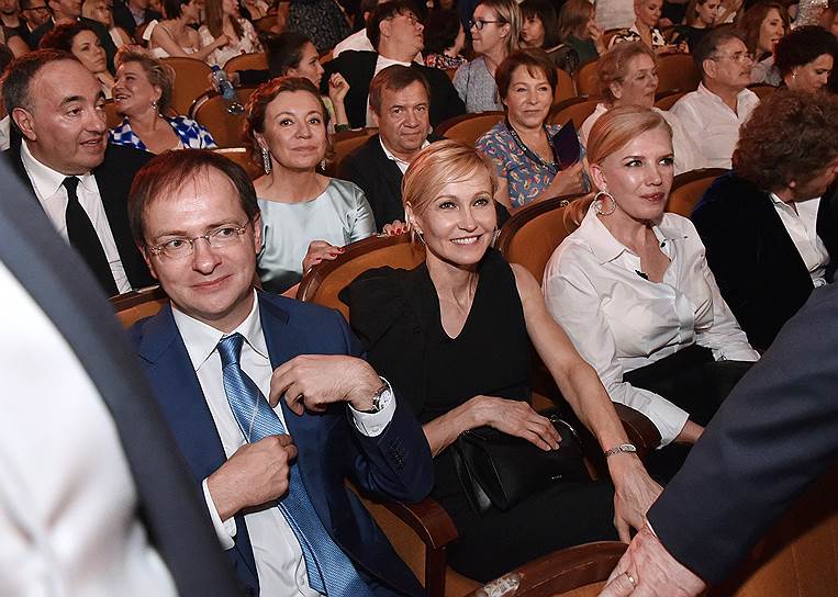 Слева направо: министр культуры России Владимир Мединский и актриса Ингеборга Дапкунайте 