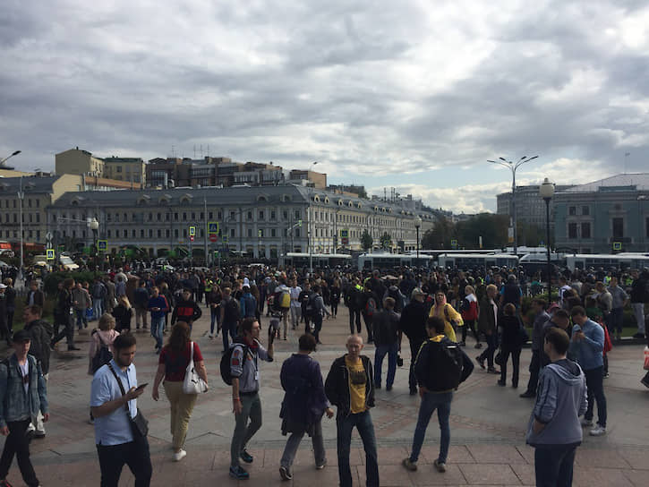 Акция протеста на Трубной площади