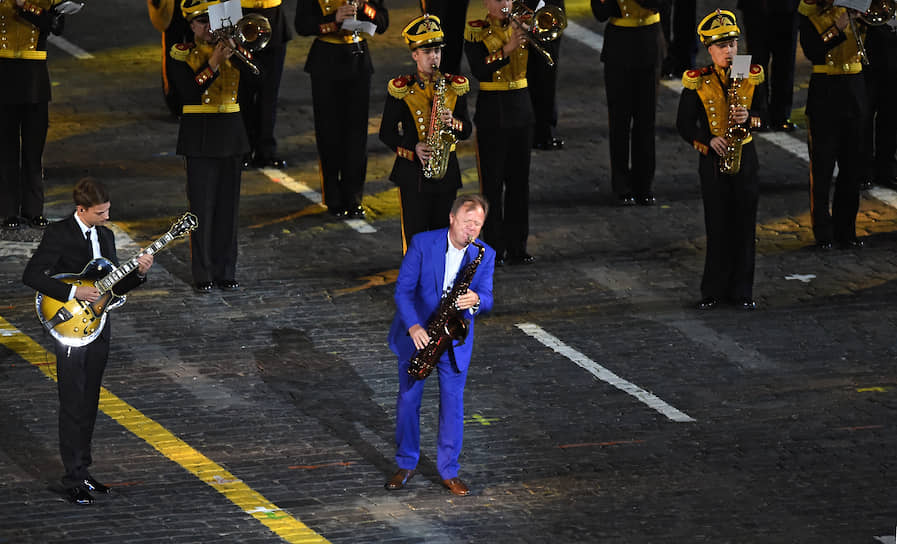 Джазмен Игорь Бутман на церемонии открытия фестиваля «Спасская башня»