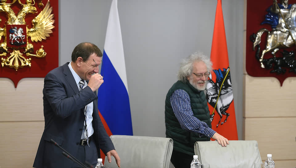 Президент Фонда информационной демократии Илья Массух (слева) и главный редактор радиостанции «Эхо Москвы» Алексей Венедиктов