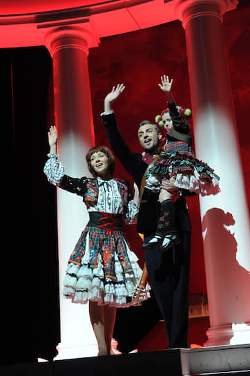 Екатерина Гусева и Валерий Панков во время открытой репетиции мюзикла «Звуки музыки»

