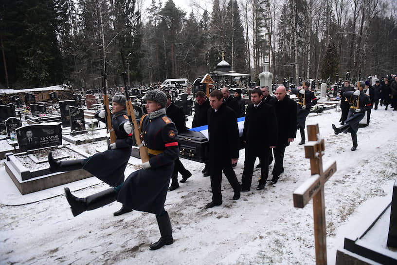 Церемония похорон Людмилы Вербицкой на Северном кладбище