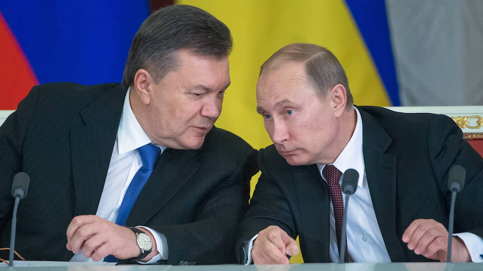 Президент Украины Виктор Янукович (слева) и президент России Владимир Путин (справа)