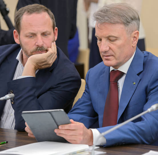 Гендиректор «Яндекса» Аркадий Волож (слева) и глава Сбербанка Герман Греф