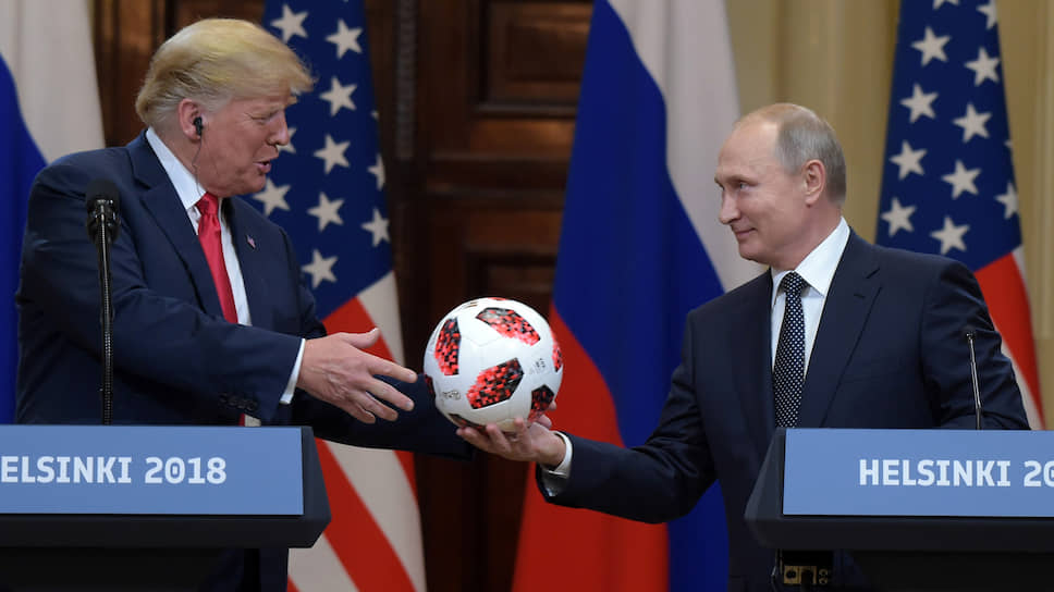 Президент США Дональд Трамп (слева) и президент России Владимир Путин (справа)