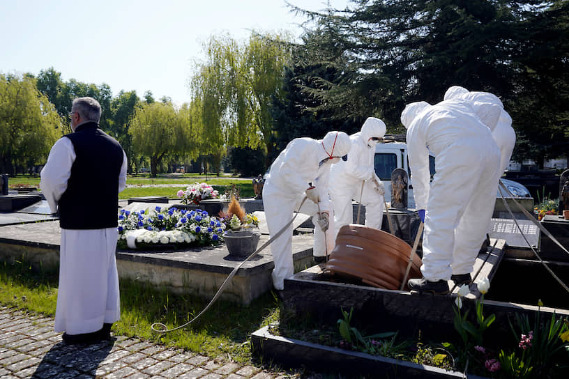 Испания. Похороны умершего от коронавируса в Витории