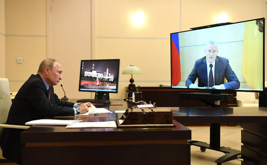 Президент РФ Владимир Путин (слева) и губернатор Пензенской области Иван Белозерцев