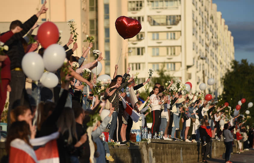Дневной митинг протеста в Минске 13 августа