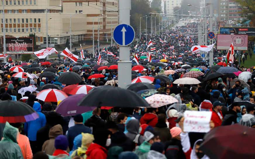 Протестное шествие в Минске 
