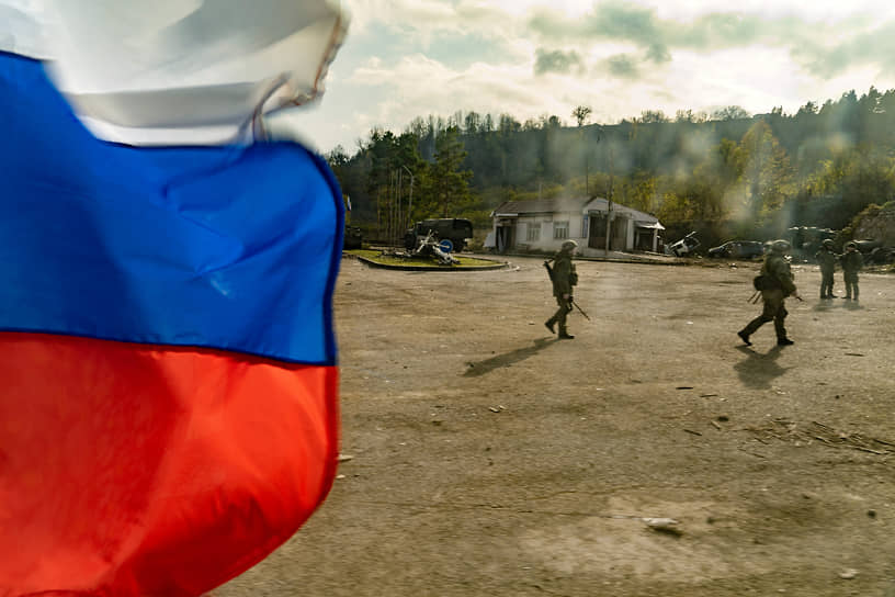 Блокпост российских миротворческих сил возле города Шуша