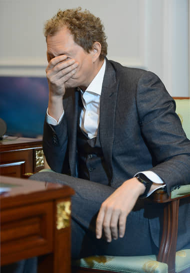 Москва. Руководитель Федеральной налоговой службы Даниил Егоров во время интервью
