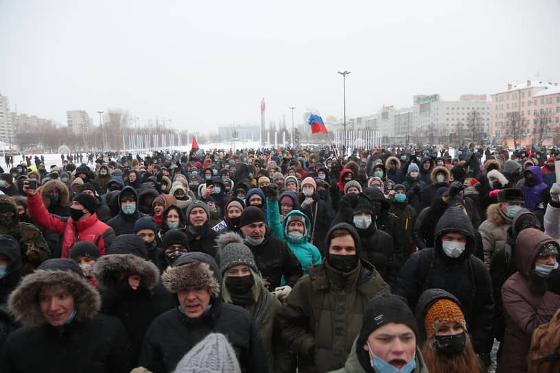 Митинг в поддержку политика Алексея Навального в Перми