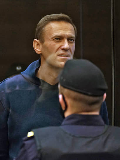 Алексей Навальный во время заседания суда