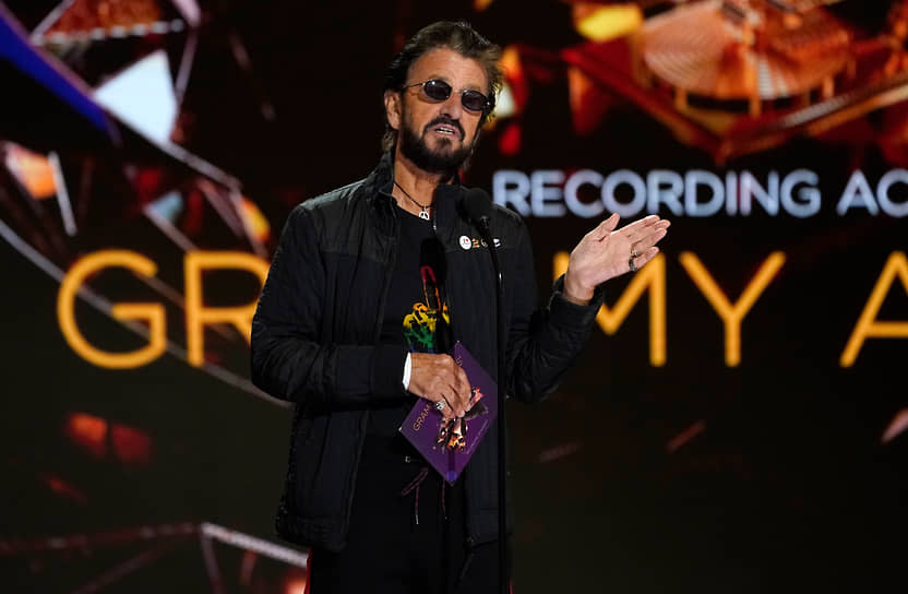 Британский музыкант, бывший участник группы The Beatles Ринго Старр во время объявления лауреатов премии 