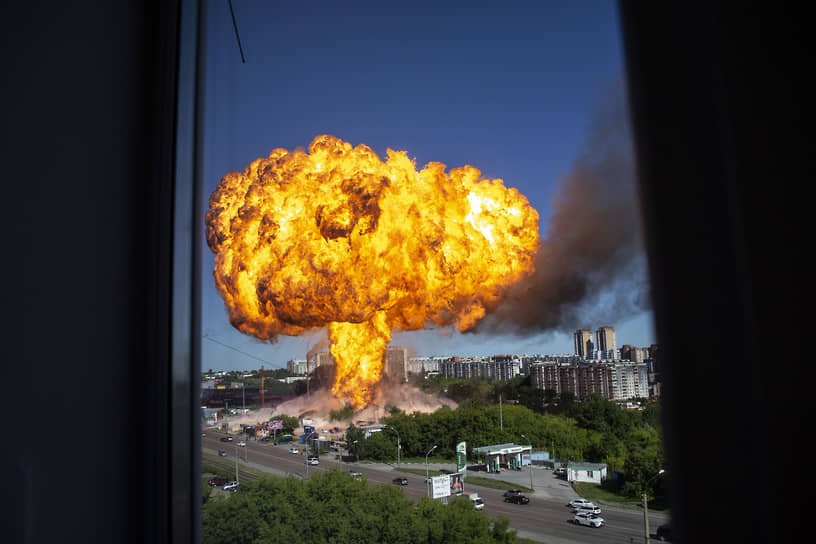 Взрыв на АЗС в Новосибирске