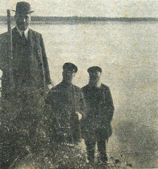 Иван Проханов с единомышленниками на месте слияния Бии и Катуни, где предполагалось основать Евангельск