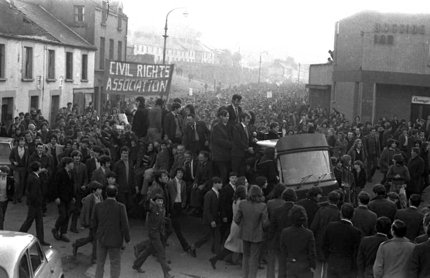 Демонстрация против практики интернирования. Дерри. 30 января 1972 года