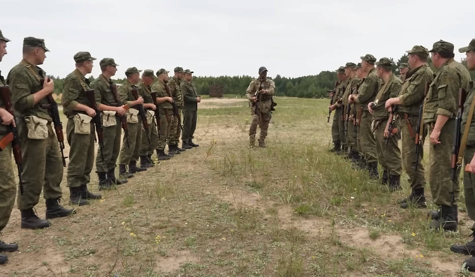Тренировка ЧВК «Вагнер» на полигоне возле города Осиповичи (Белоруссия)