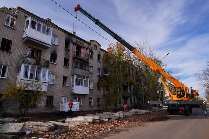 Восстановительные работы на одной из улиц Северодонецка