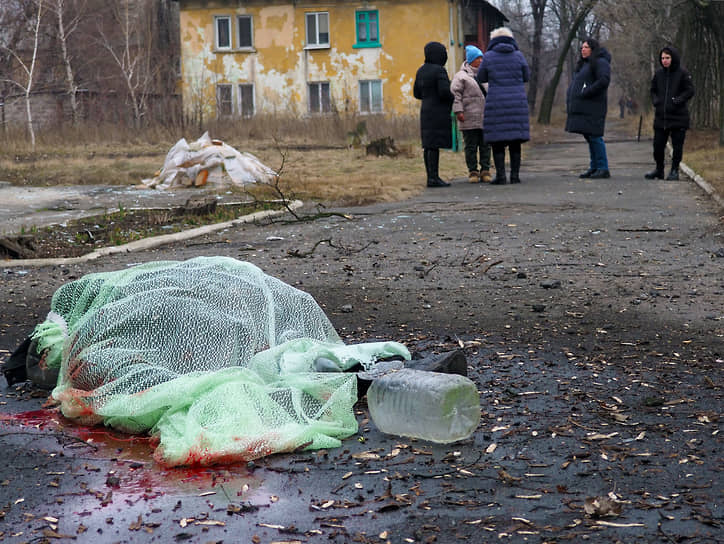 Жертвы обстрела в Донецке