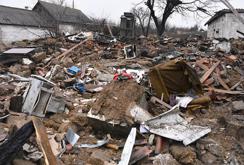 Участок разрушенного дома в селе Николаевка