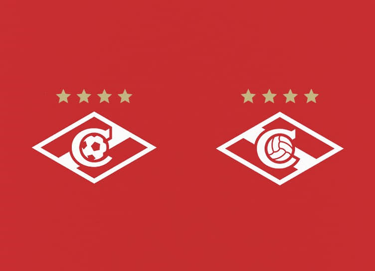 В честь 100-летия «Спартак» представил обновленный клубный логотип (на фото справа) с учетом пожеланий болельщиков. Он больше похож на символ команды, который использовался в конце 1930-х и начале 1940-х годов 