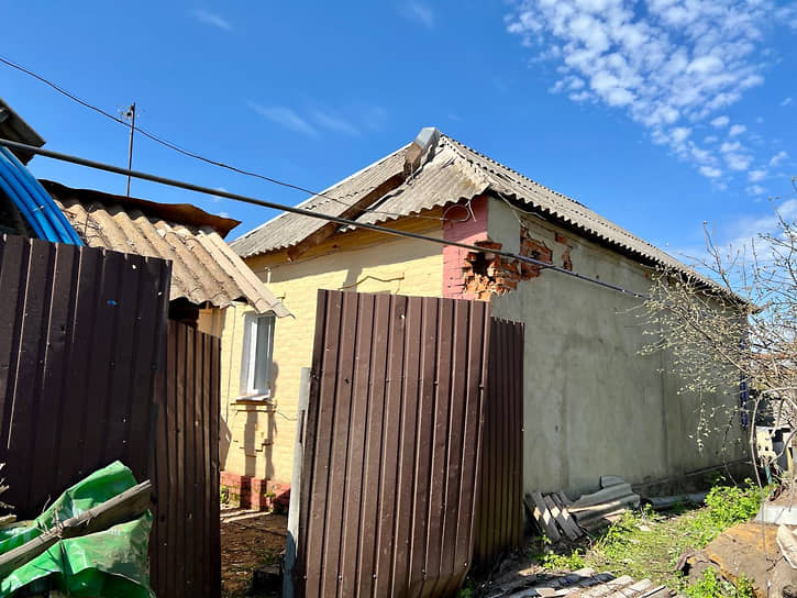 Последствия обстрела в селе Головчино, Белгородская область