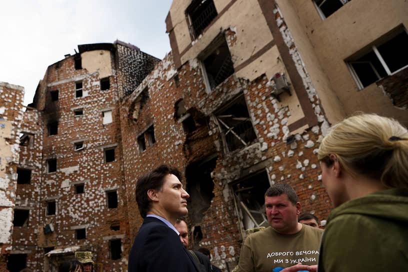Премьер-министр Канады Джастин Трюдо в Ирпени 8 мая