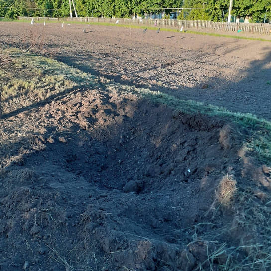 Последствия обстрела в поселке Теткино Курской Области