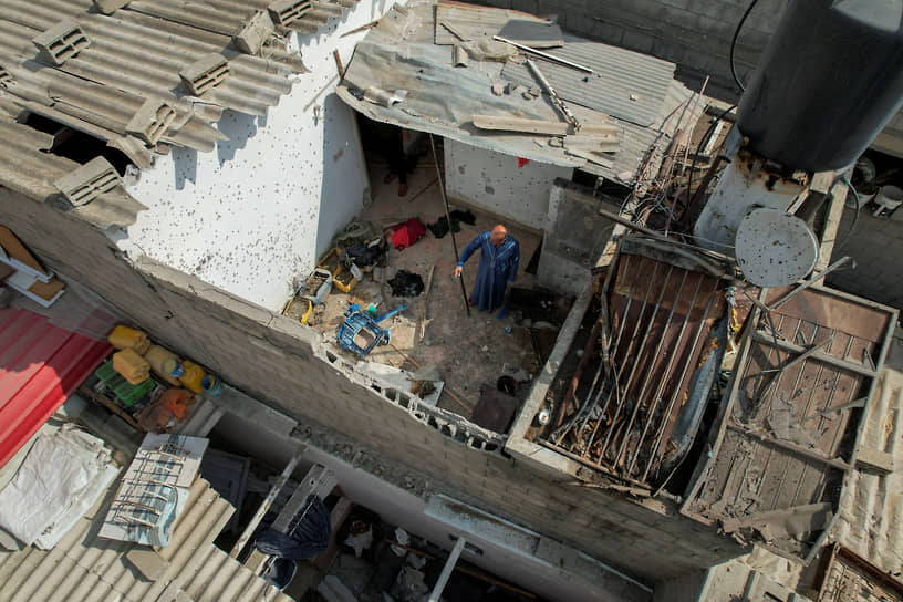 Уничтоженный дом в секторе Газа